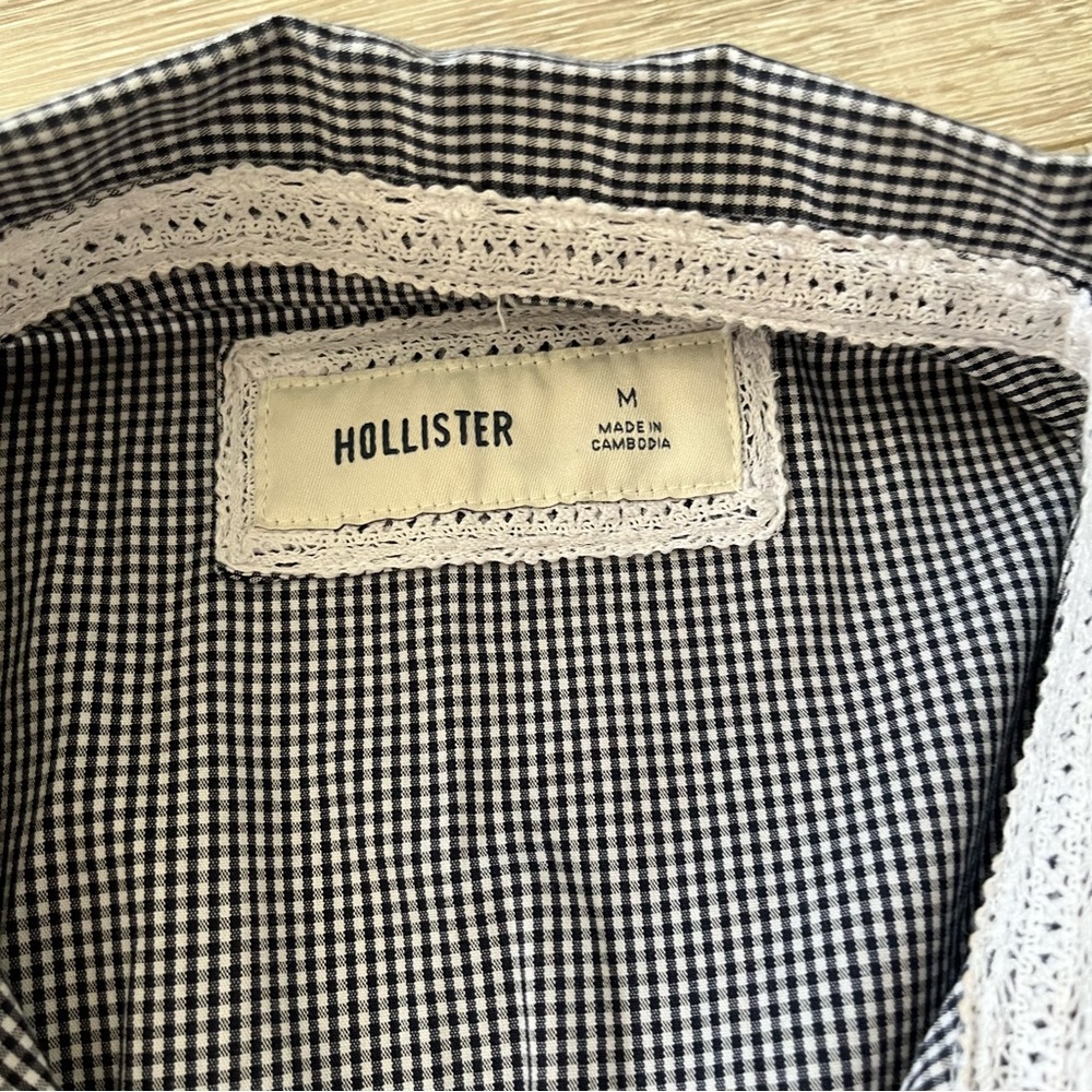 Hollister Gingham Button Down Top - image 4